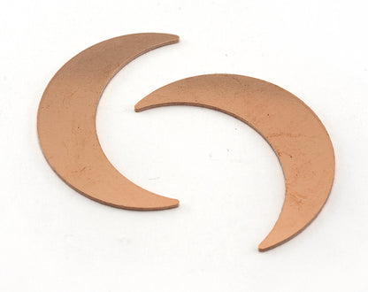 Crescent Charms 35.5mm raw copper no holes Findings OZ3528-238