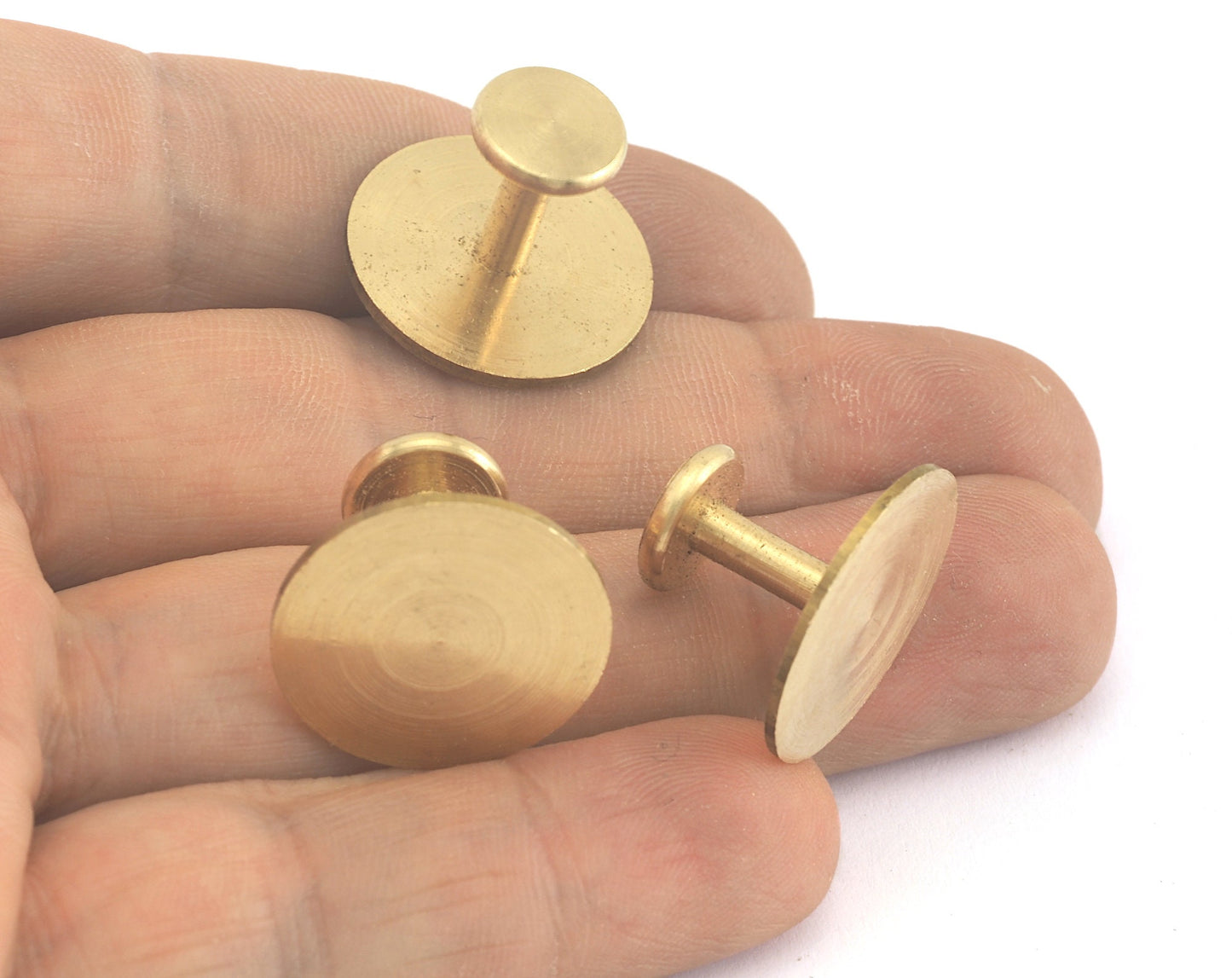 Brass cufflink blank , 20x14mm Raw brass Shirt Collar Tuxedo Stud OZ3634