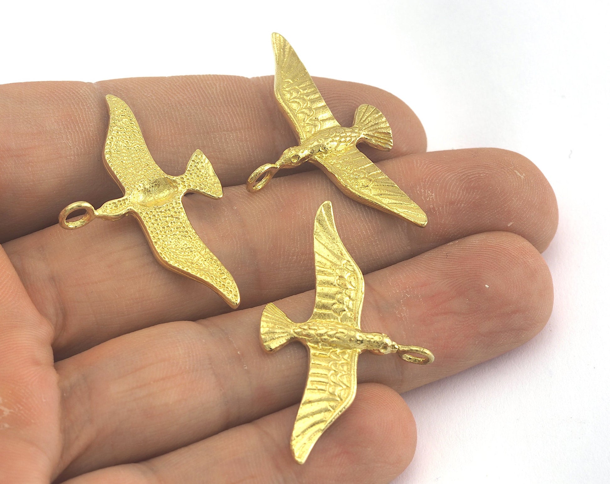 Bird Pendant Albatross 38x24mm Raw Brass 277