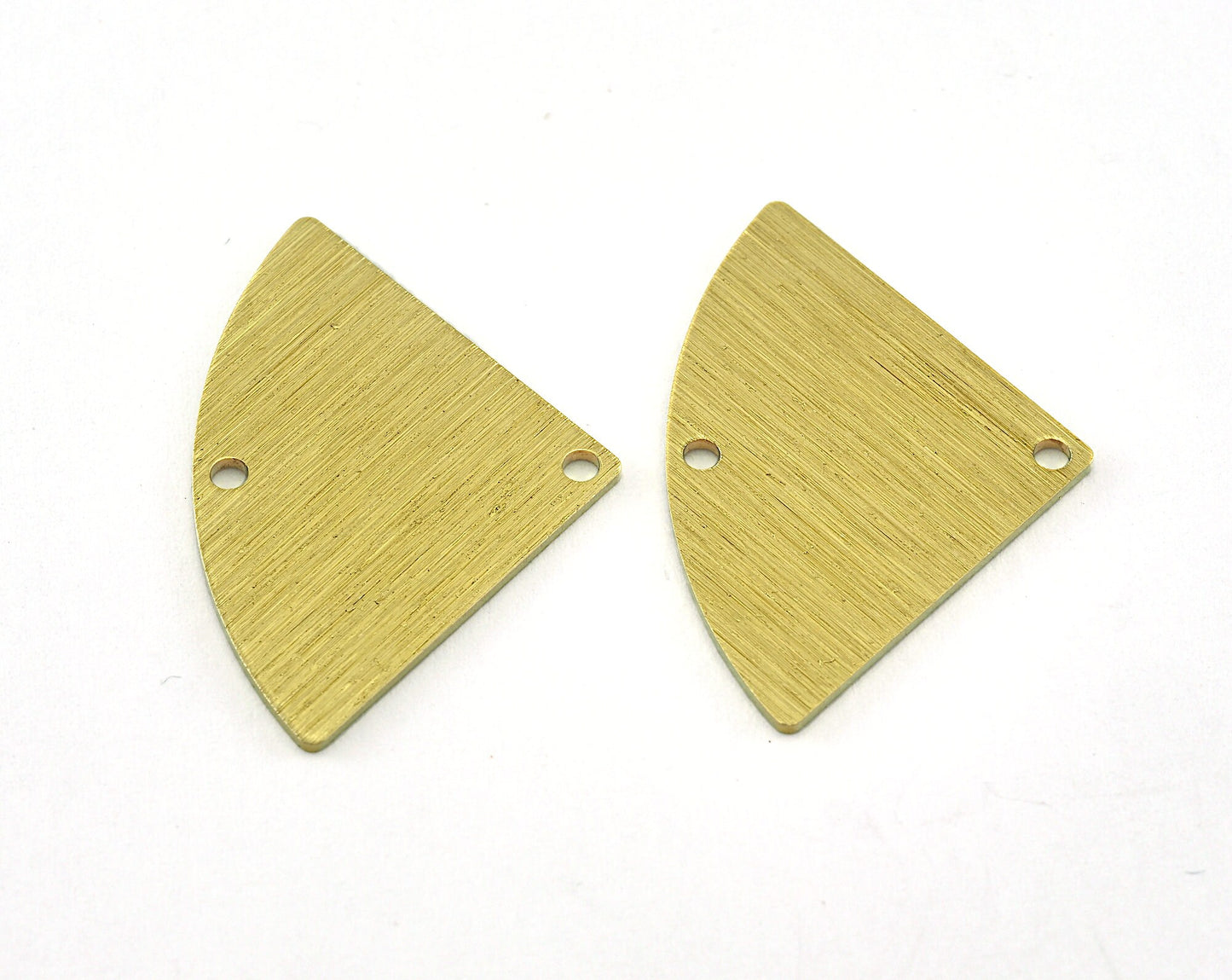 Brushed Triangle raw brass 19x29mm 2 hole charms , findings earring OZ3544-190