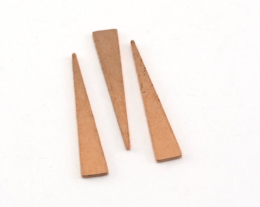 Copper Triangle raw 26x4.5mm (0.8mm thickness) no hole charms findings OZ3556-50