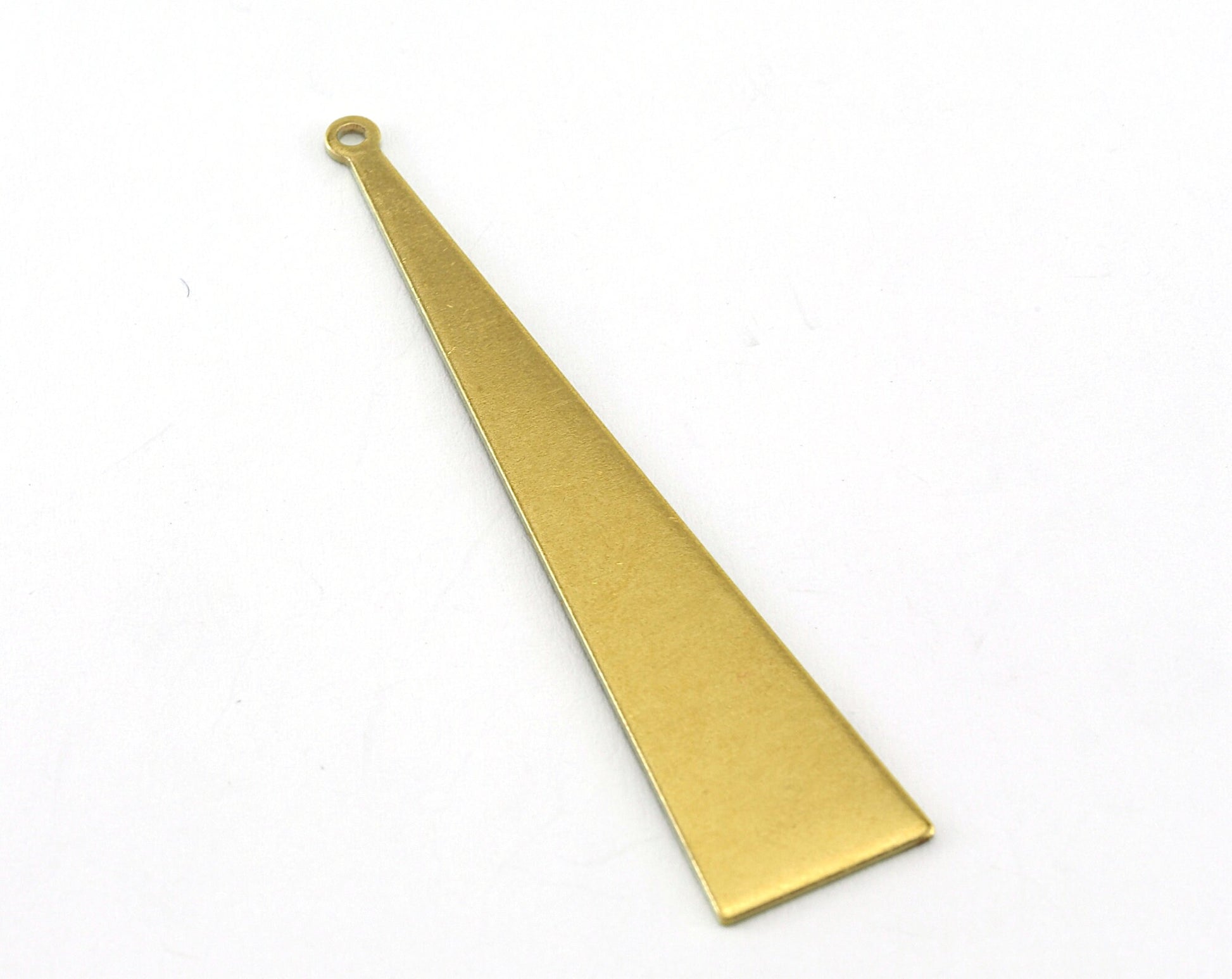 Triangle raw brass 60x13mm (0.8mm thickness) 1 hole charms findings OZ3584-300