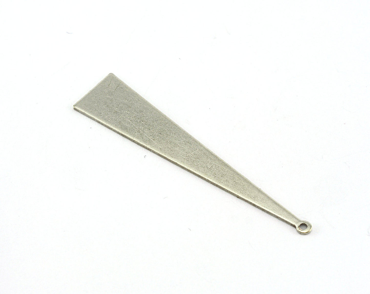 Triangle Antique Silver Plated Brass 60x13mm (0.8mm thickness) 1 hole charms findings OZ3584-300