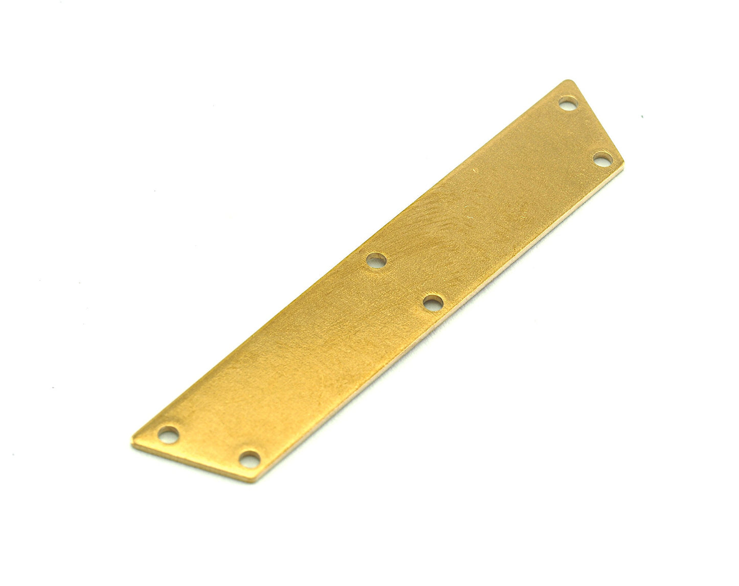 Trapezoid Rectangle 6 hole raw brass 54x10mm connector charms , findings (Optional Holes) OZ3588-340