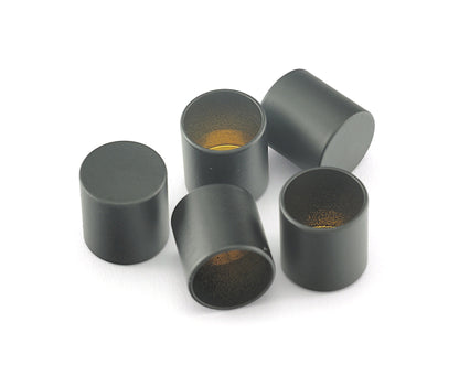 Cord End Caps Black Painted Brass 13x12mm (11mm inside diameter) Leather Cord Terminator cord tip ends, ribbon end, ENC11 OZ3102