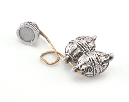 Magnetic clasp 10mm 0,39" silver tone alloy bracelet necklace clasp MCL S1181