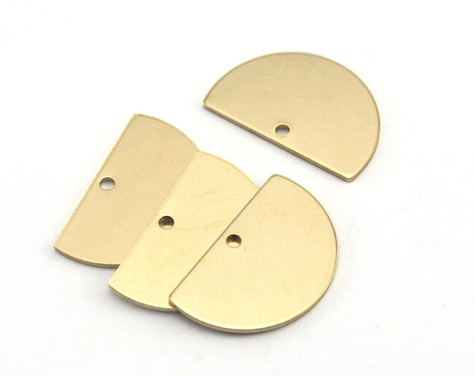 Semi Circle Half Moon raw brass 22x14mm (0.8mm thickness) charms findings blank OZ3668-165