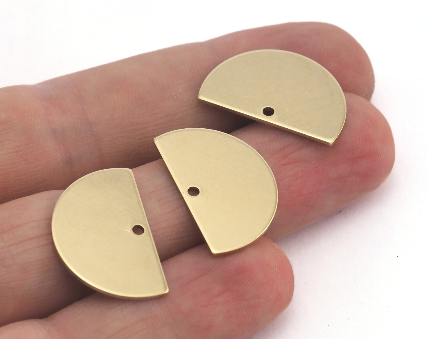 Semi Circle Half Moon raw brass 22x14mm (0.8mm thickness) charms findings blank OZ3668-165