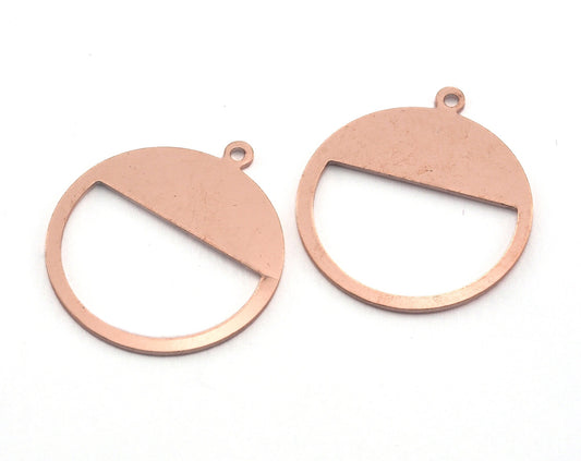 Round Charms Raw Copper 28x25mm (0.8mm thickness) 1hole findings OZ3676-175