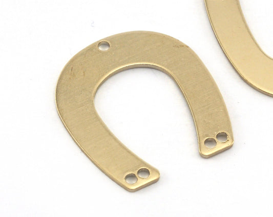 Magnet shape semi circle 25x22.5x0.8mm five hole raw brass findings scs oz3720-200