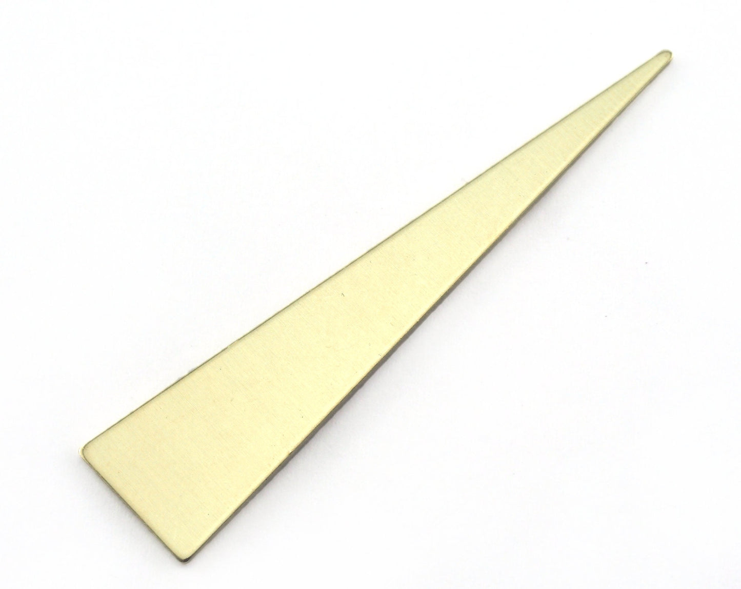 Long Triangle raw brass 50x11mm (0.8mm thickness) (optional holes) no hole charms blanks findings OZ3652-200