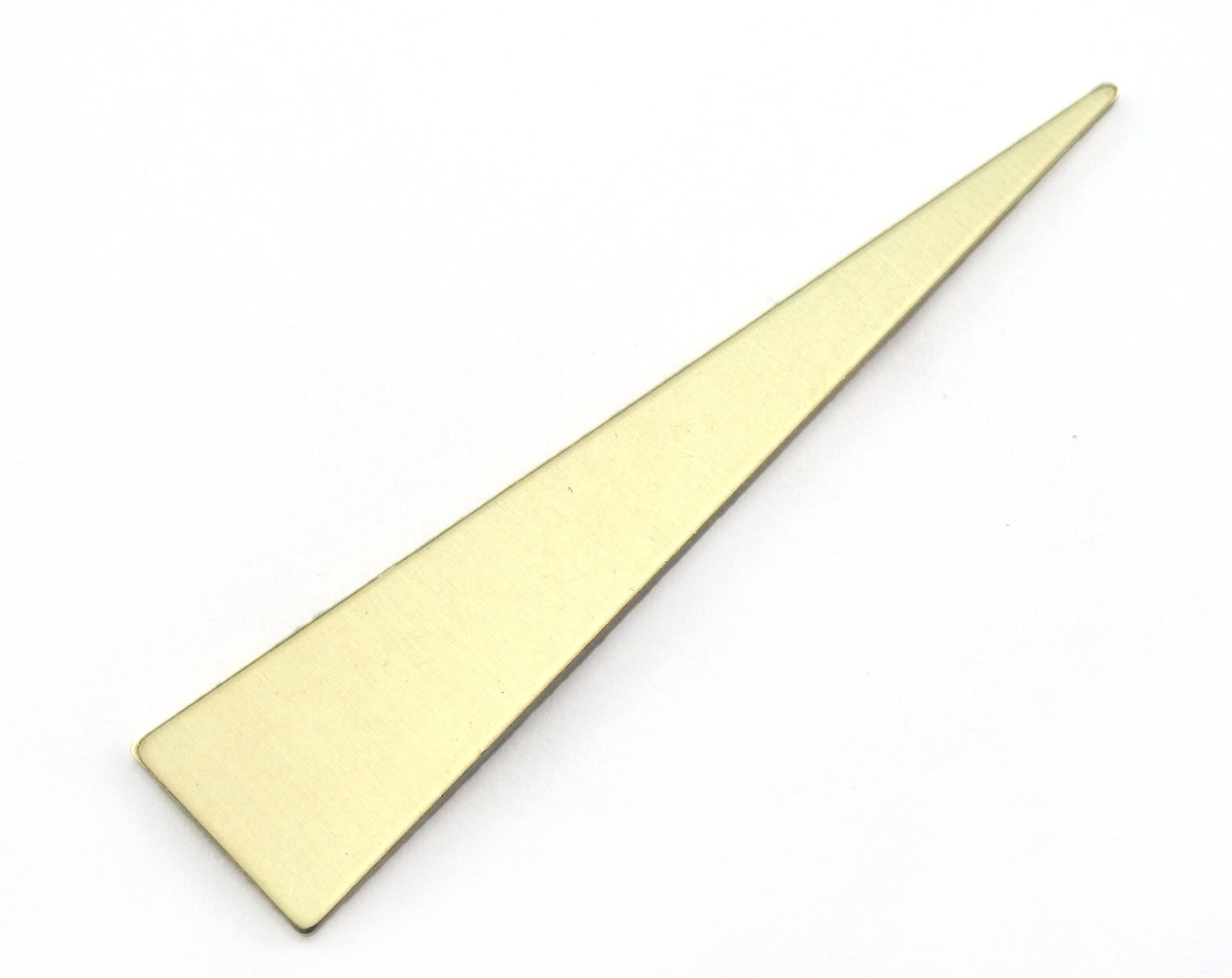 Long Triangle raw brass 50x11mm (0.8mm thickness) (optional holes) no hole charms blanks findings OZ3652-200