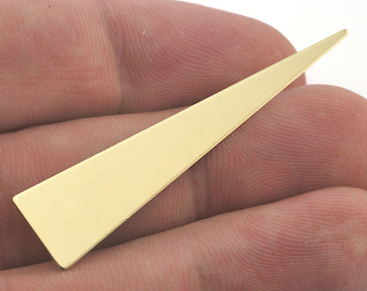 Long Triangle raw brass 50x11mm (0.8mm thickness) (optional holes) no hole charms blanks findings OZ3652-200