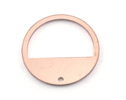 Round Charms Raw Copper 25mm (0.8mm thickness) one hole findings OZ3607-170