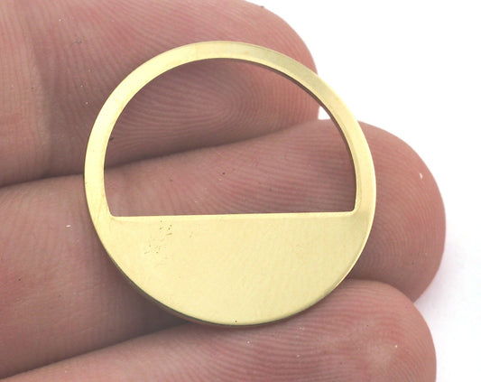 Round Charms Raw Brass 25mm (0.8mm thickness) no hole findings OZ3655-165