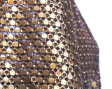 Mesh Skirt Shape Brass Fabric Raw Brass (One side 50x45cm)(Total 100x45cm) TUV3