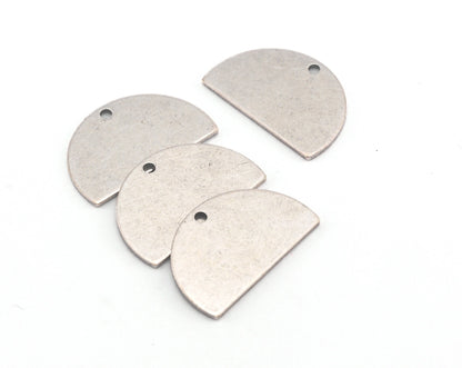 Semi Circle Half Moon Antique Silver Plated brass 22x14mm (0.8mm thickness) charms findings blank OZ3667-165