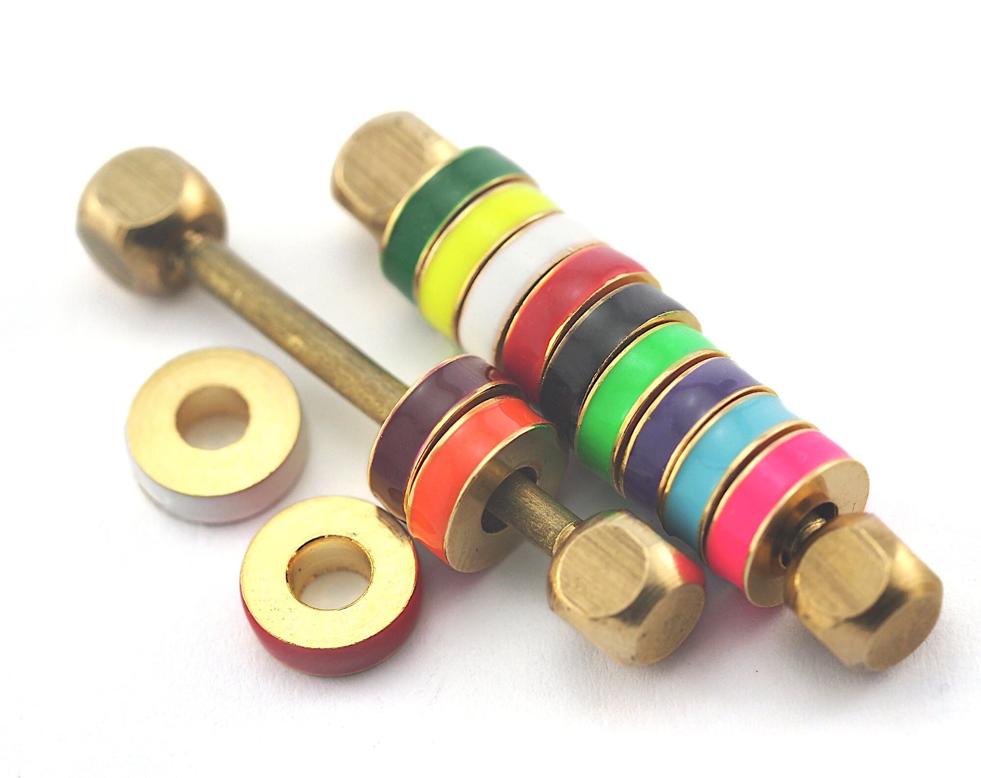 Rondelle Round Beads Raw Brass or Gold Plated Brass 7x2.5mm findings 3473