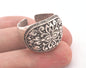 Adjustable Ring Antique Silver Plated brass (21mm 11US inner size) OZ2132 Ring26