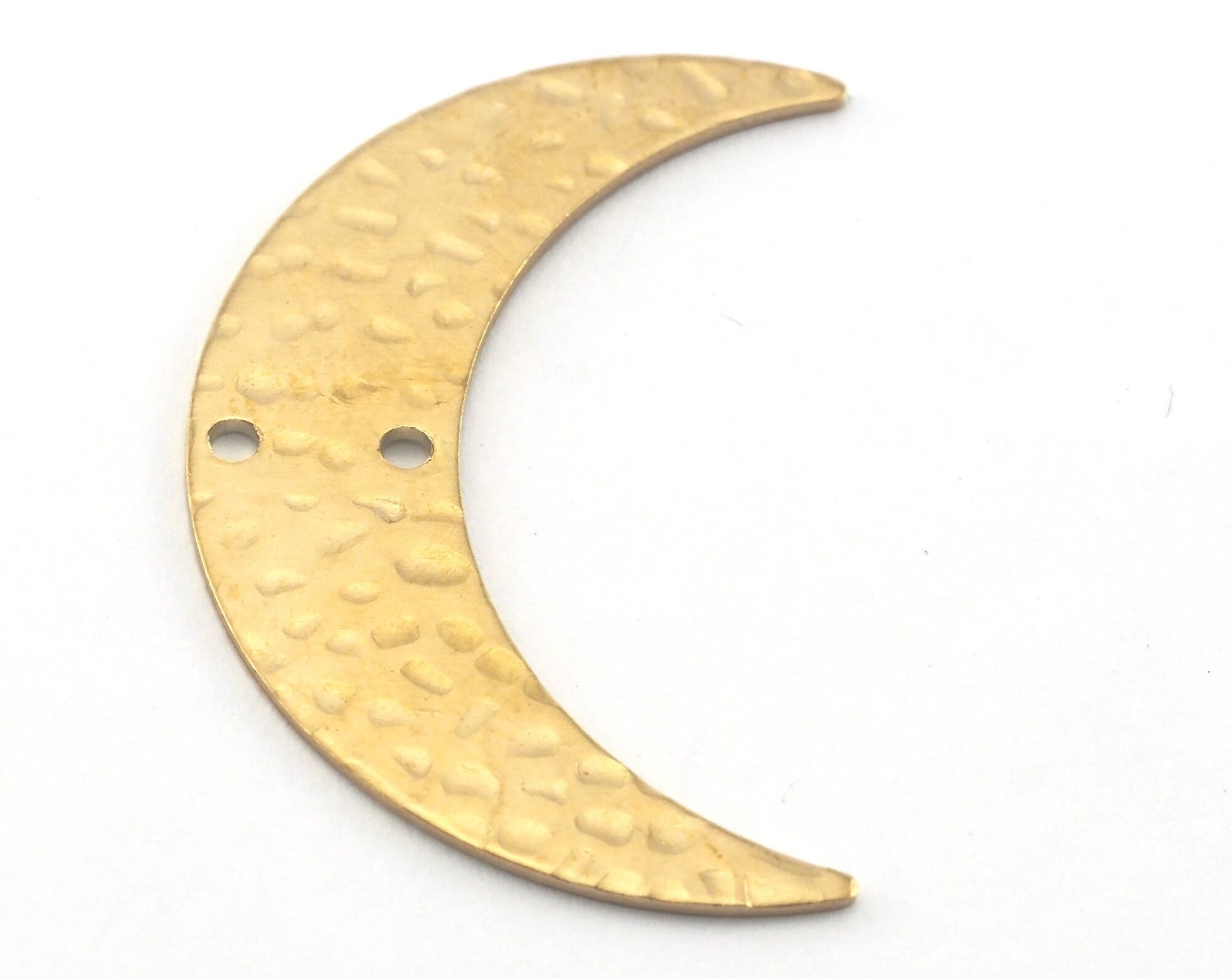 Crescent Moon Hammered , Raw Brass, Antique Silver, Sterling Steel, Copper 35.5mm pendant Findings Charms OZ2785-220