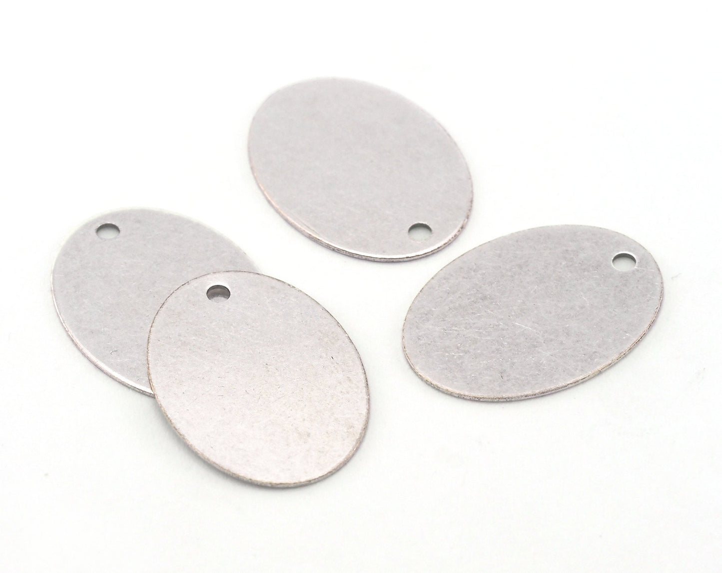 Oval Tag Antique Silver Plated Brass 21.5x15.5mm (0.5mm thickness) Charms ,Findings OZ3698