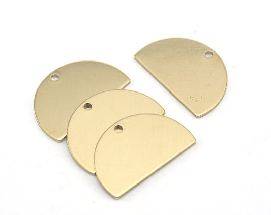 Semi Circle Half Moon raw brass 22x14mm (0.8mm thickness) charms findings blank OZ3667-165