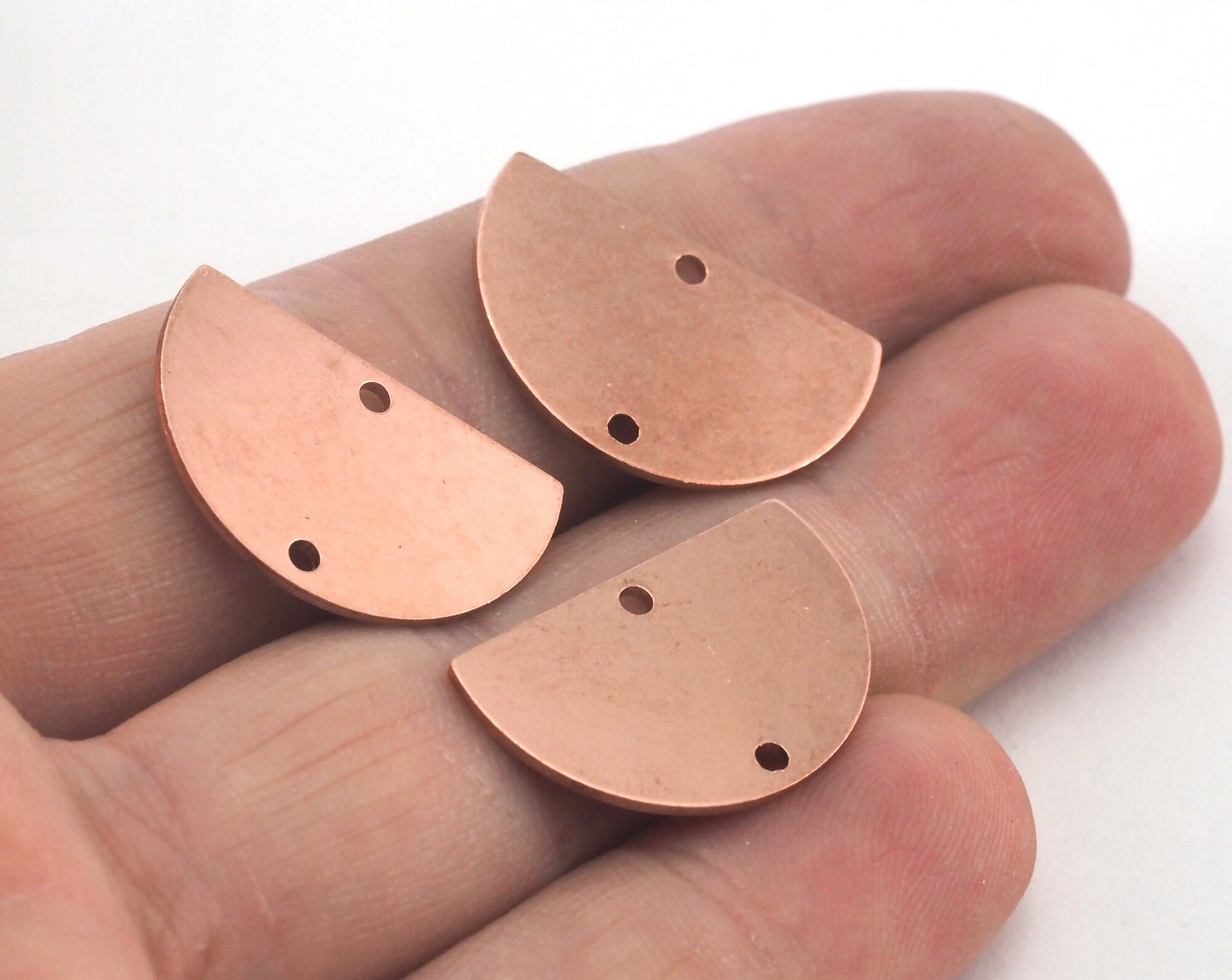 Semi Circle Half Moon raw Copper 22x14mm (0.8mm thickness) charms findings blank OZ3673-175