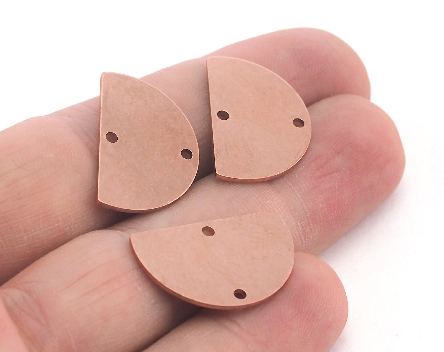 Semi Circle Half Moon raw Copper 22x14mm (0.8mm thickness) charms findings blank OZ3673-175