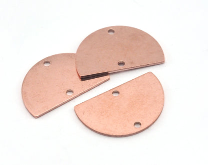 Semi Circle Half Moon raw Copper 22x14mm (0.8mm thickness) charms findings blank OZ3673-175