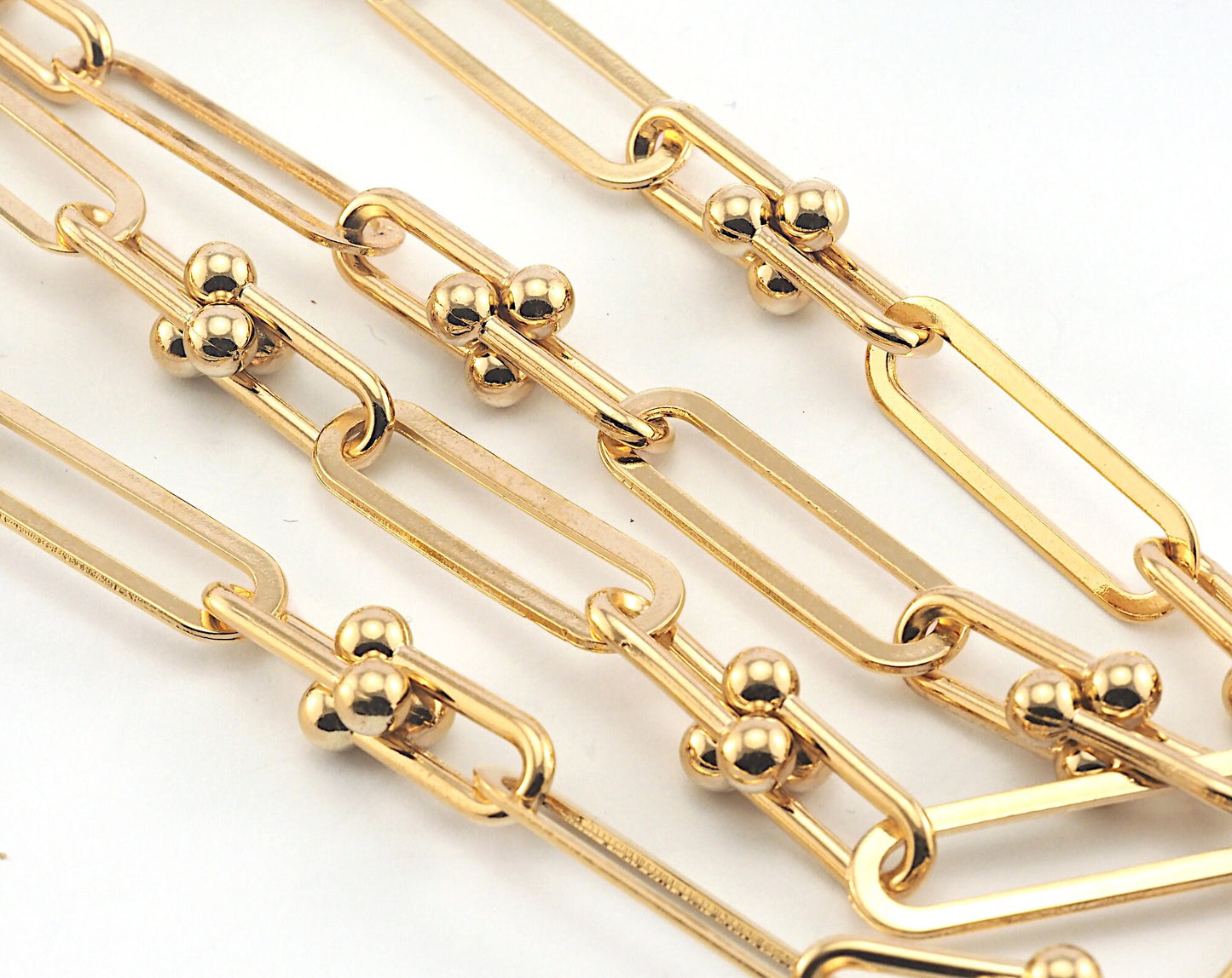 Link Fantasy Chain Gold Plated Alloy 9.5x32mm SelfClasp OZ1357