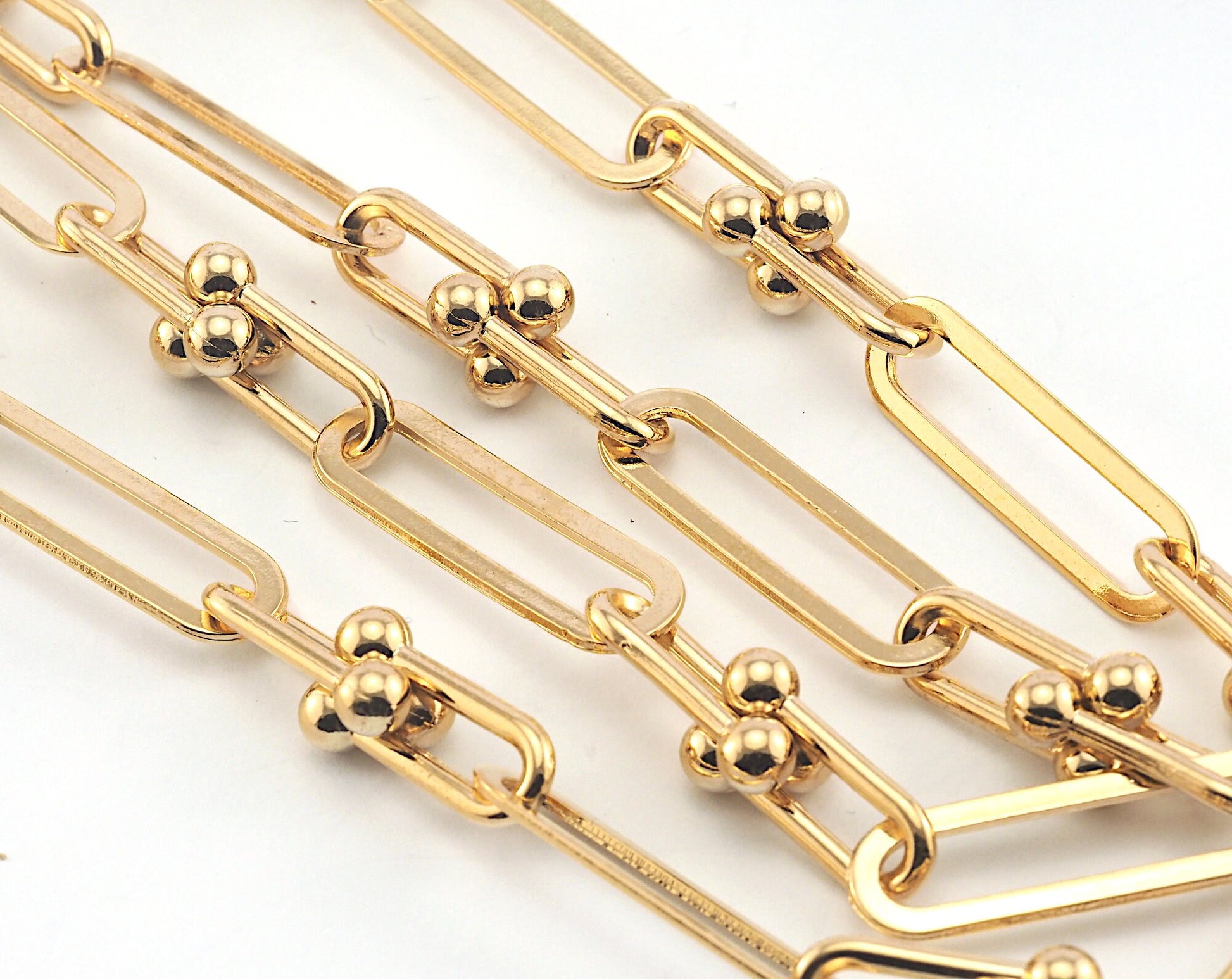Link Fantasy Chain Gold Plated Alloy 9.5x32mm SelfClasp OZ1357