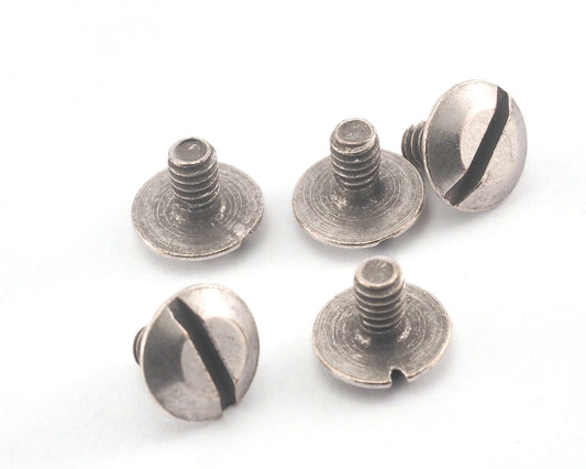 screw 1/8" Antique Silver Plated brass length 5mm 2096