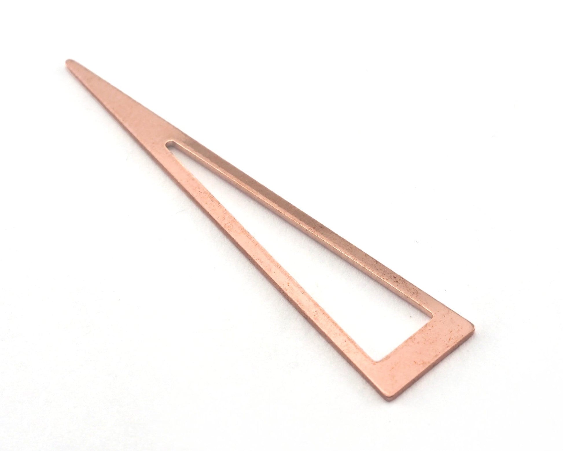 Long Triangle raw copper 50x11mm (0.8mm thickness) no hole charms findings OZ3782-115