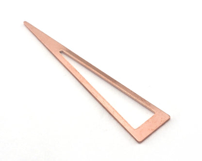 Long Triangle raw copper 50x11mm (0.8mm thickness) no hole charms findings OZ3782-115