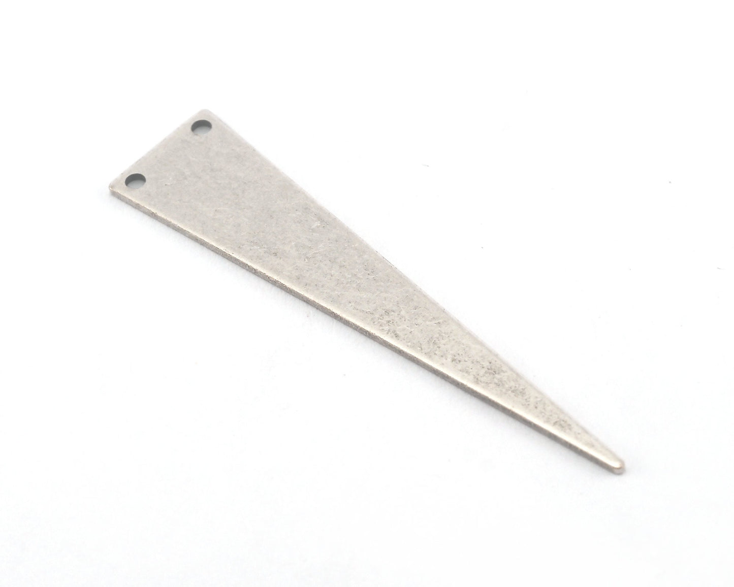 Long Triangle Antique Silver, Black Painted Raw brass 50x11mm 2 hole charms blanks findings 3739-200