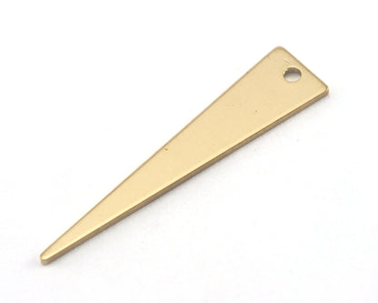 Triangle raw brass 32x7mm (0.8mm thickness) 1 hole charms findings OZ3796-90