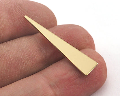 Triangle raw brass 32x7mm (0.8mm thickness) no hole charms findings OZ3797-90