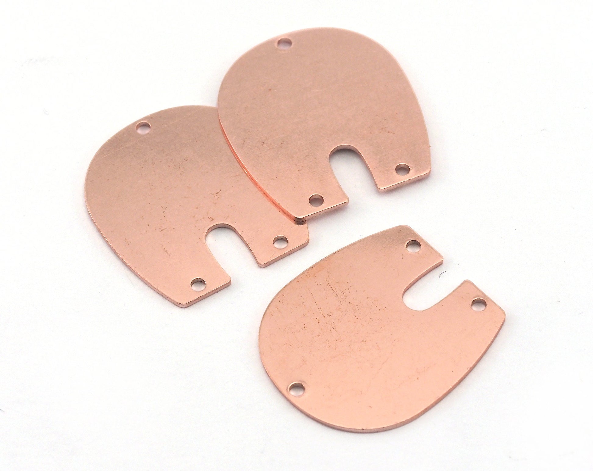 Magnet shape semi circle 45x22.5x0.8mm raw Copper findings scs oz3705-320