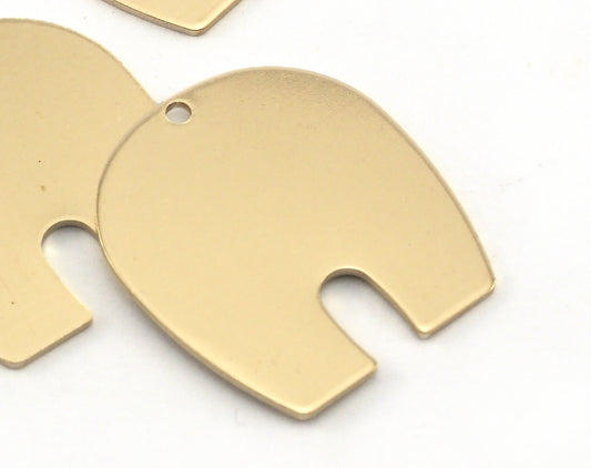 Magnet shape semi circle 45x22.5x0.8mm raw brass findings scs oz3707-320
