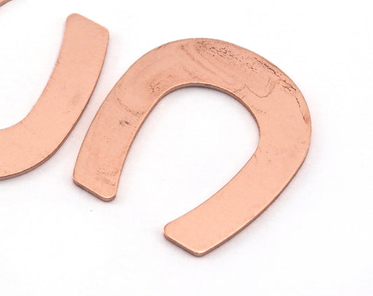 Magnet shape semi circle 25x22.5x0.8mm raw copper findings scs oz3715-200