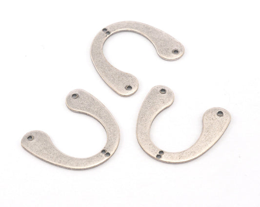 Geometric Connector Antique Silver Plated Brass 26x24mm (With hole alternatives) charms ,findings 3477 - 3478 - 3479