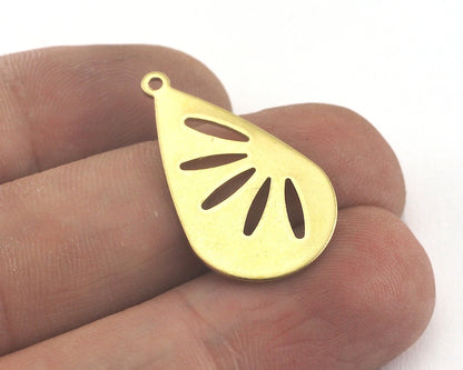 Drop Shape Tag Charms one hole 16x27.5mm (0.8mm) Raw brass charms findings earring OZ3834-160