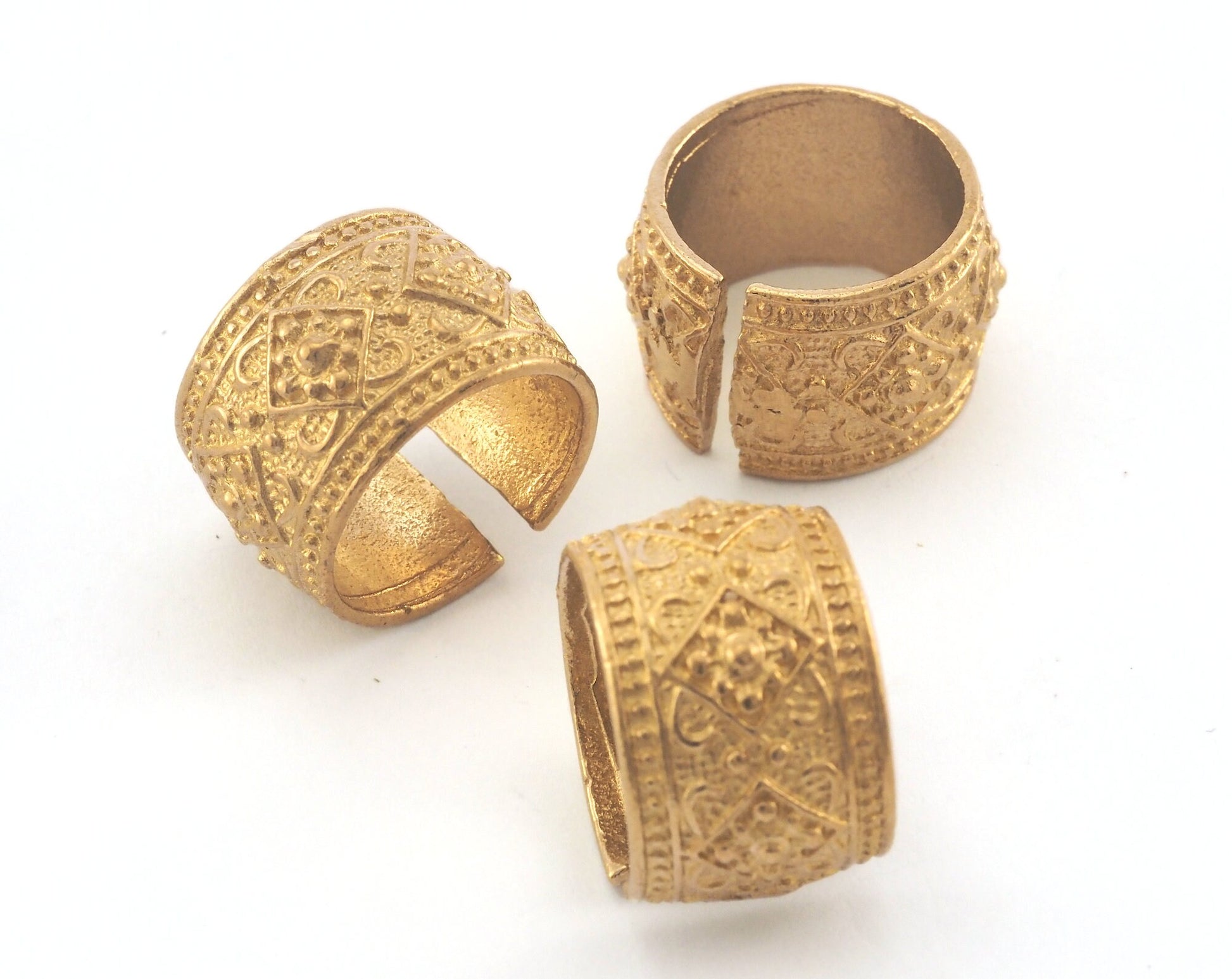 Ring Motif Adjustable Raw brass (17mm 7US inner size) OZ3750