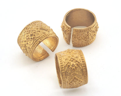 Ring Motif Adjustable Raw brass (17mm 7US inner size) OZ3750