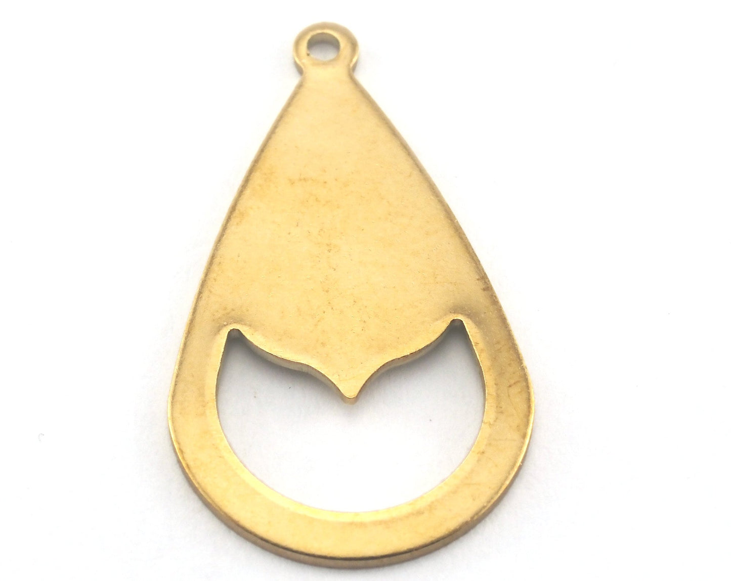 Drop Shape Tag Charms one hole 16x27.5mm (0.8mm) Raw brass charms findings earring OZ3766-143