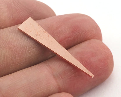 Triangle raw copper 32x7mm (0.8mm thickness) no hole charms findings OZ3797-90