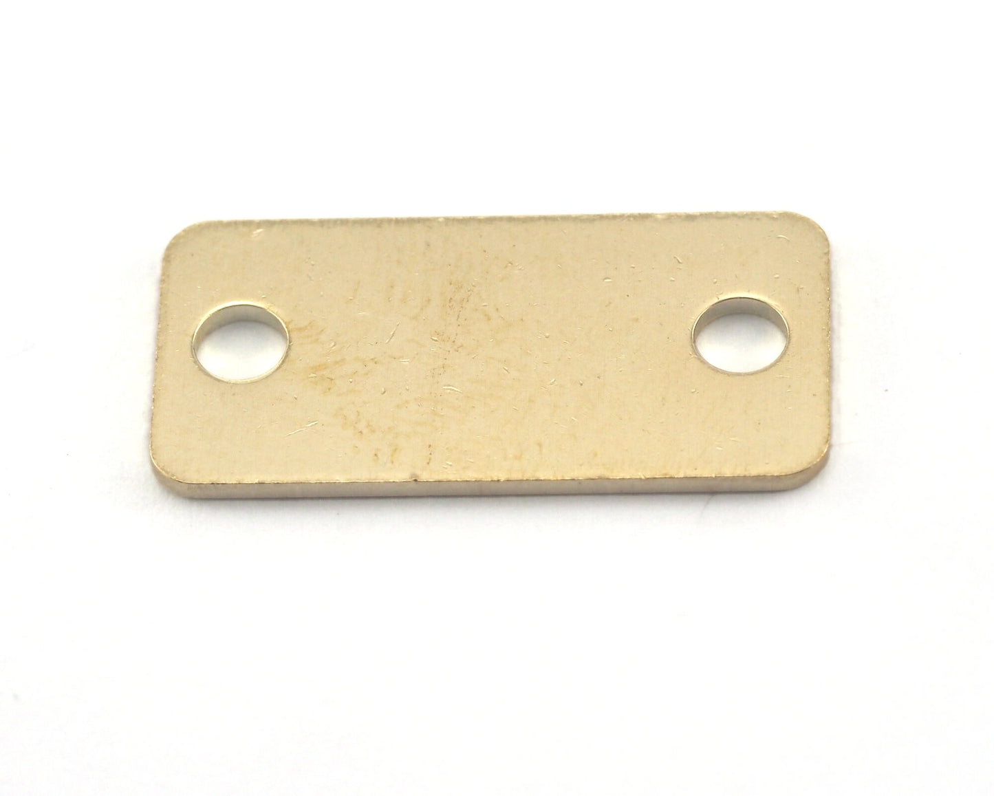 Rectangle shape stamping blank 2 hole (2.5mm) (optional) 8x30x0.8mm (20 gauge) raw brass 3800-136