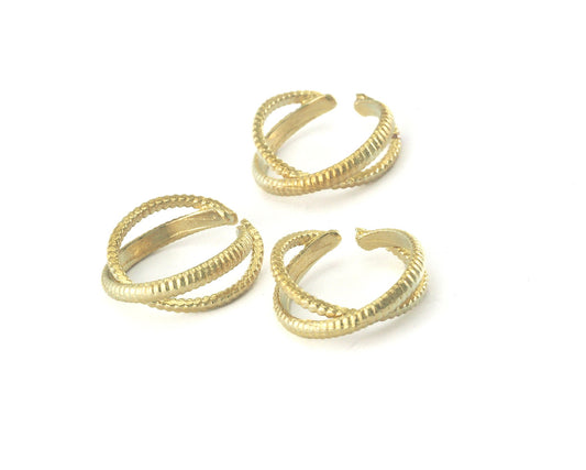Minimalist Adjustable Ring Raw Brass (16.5mm 6US inner size) Oz3852