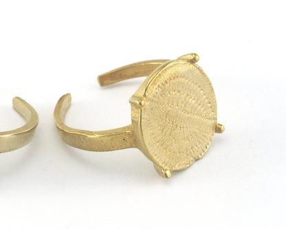 Signet Ring Adjustable Ring Bezel Blank Raw brass (18mm 7.5US inner size - Adjustable ) OZ3855