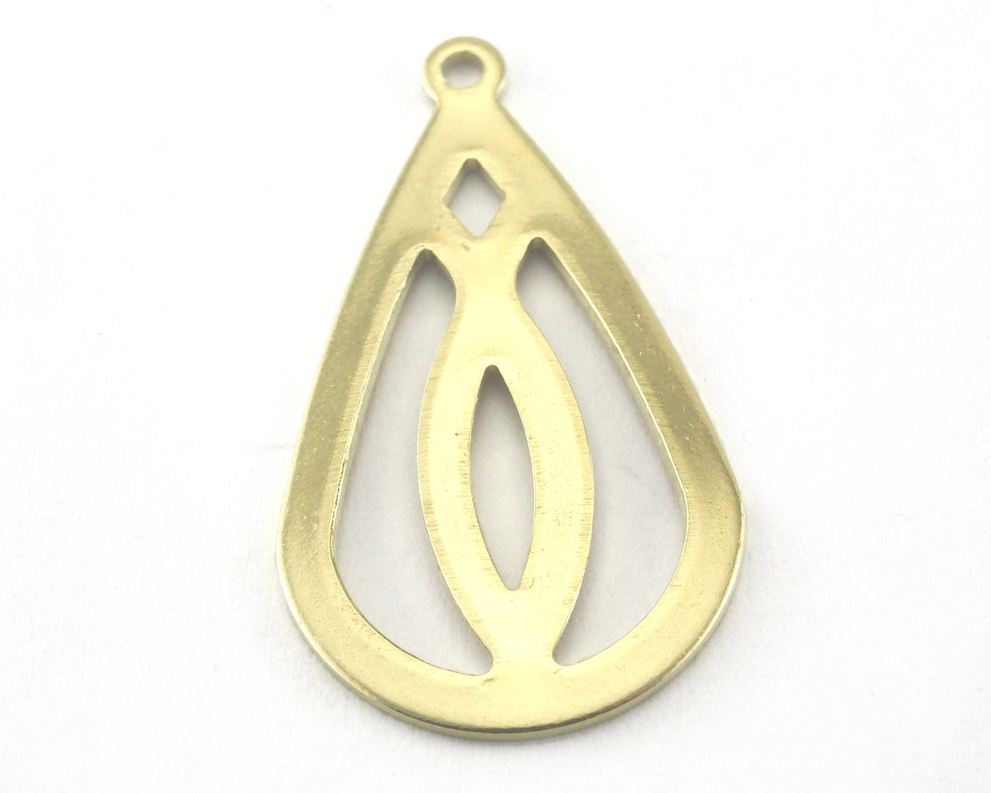 Drop Shape Tag Charms one hole 16x27.5mm (0.8mm) Raw brass charms findings earring OZ3833-160